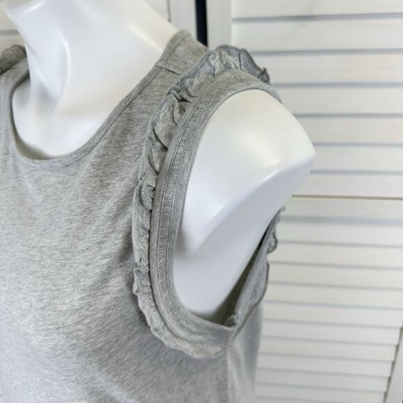 Sundance Soft Strand Sleeveless Ruffle Tank Dress Heather‎ Gray Lace Trim Size L - Picture 3 of 9